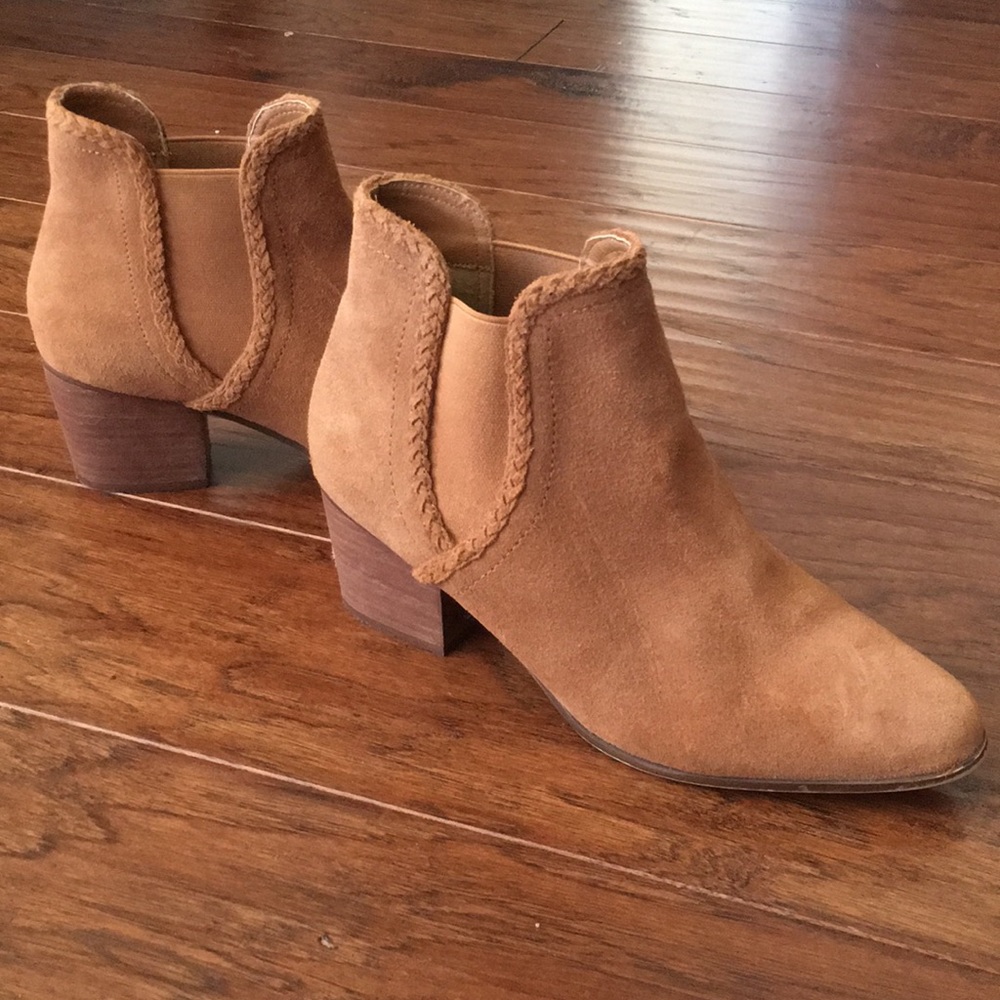Carmel brown suede booties. Aldo brand.